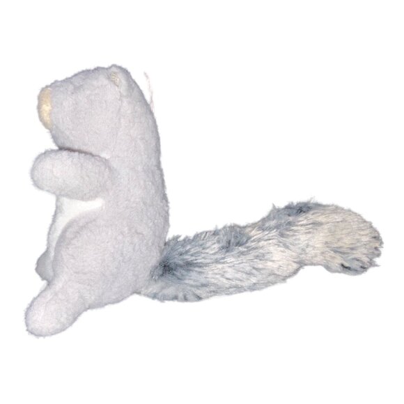Gray & White Plush Squirrel Toy With Fuzzy Tail 7" Stuffed Animal - Picture 2 of 5